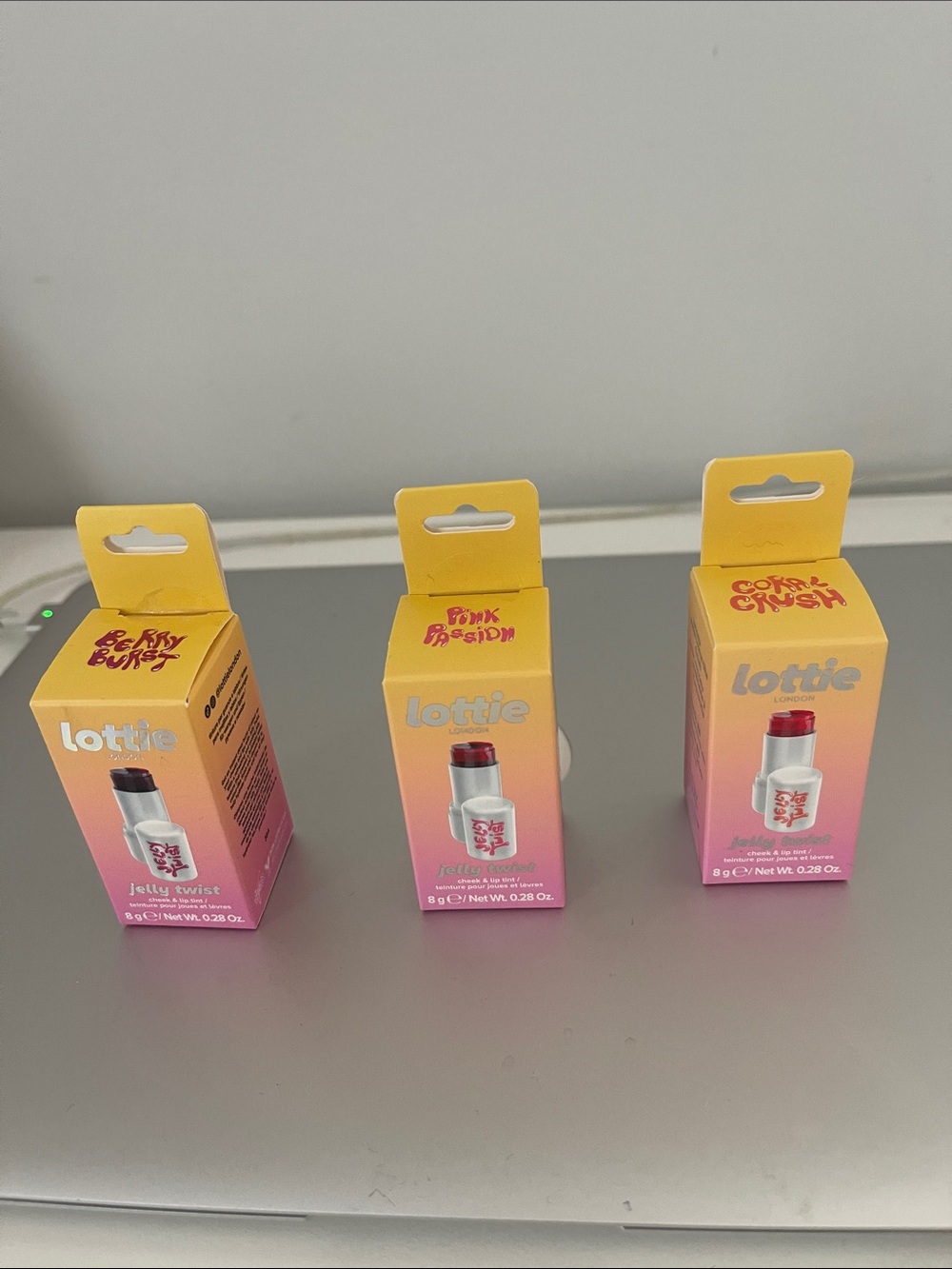 3 Lottie London Jelly Twist lip/cheek tint berry pink coral all new